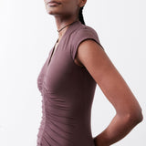 The Ruched Midi Dress