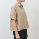 Silk Linen Oversized Pullover Blouse