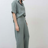 Silk Linen Oversized Pullover Blouse