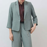 The Silk Linen Shrunken Blazer