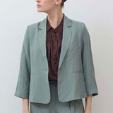 The Silk Linen Shrunken Blazer