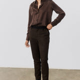 Washable Silk Button Down Top