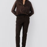Washable Silk Button Down Top