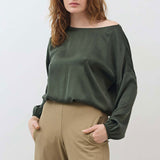 Washable Silk Cinched Hem Blouse