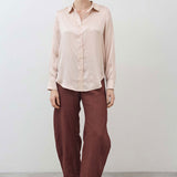 Washable Silk Button Down Top