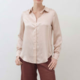 Washable Silk Button Down Top