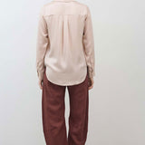 Washable Silk Button Down Top