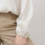 Washable Silk Cinched Hem Blouse