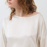 Washable Silk Cinched Hem Blouse