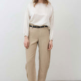 Washable Silk Cinched Hem Blouse