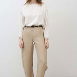 Washable Silk Cinched Hem Blouse